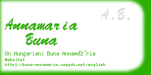 annamaria buna business card